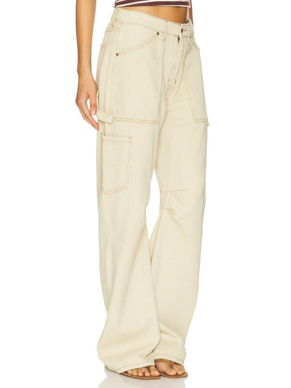 LIONESS Miami Vice Pants Washed Ecru - Picture 2 of 6